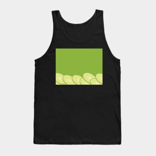 Green Background and Lemon Slices Tank Top